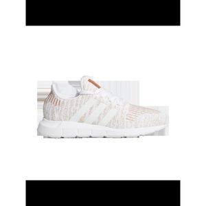 ADIDAS Womens White 1/2" Platform Up Swift Run Wedge Slip On Running Shoes 8.5